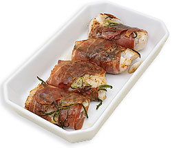Torskefilet i parmaskinke