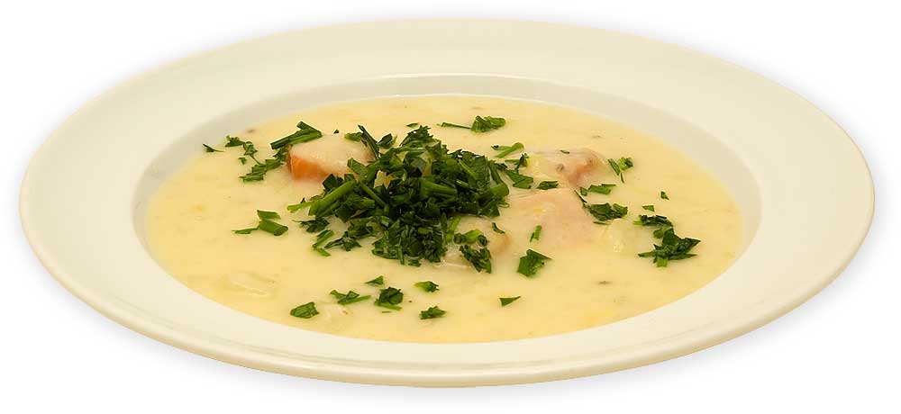 Kartoffelporresuppe