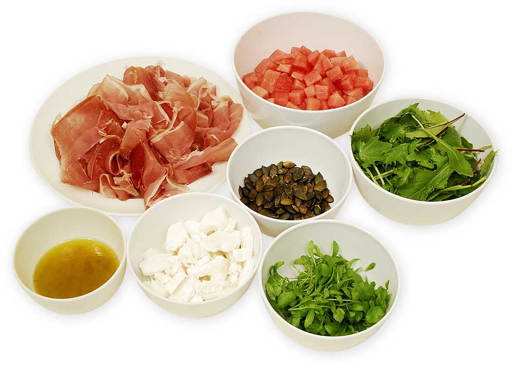 Paramavandmelonsalat, ingredienser