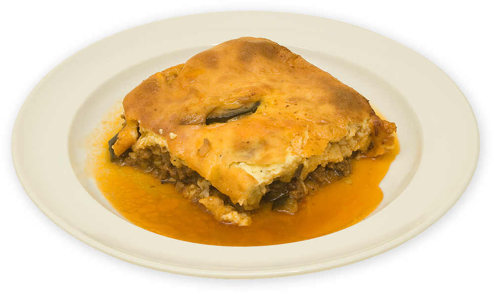 Moussaka-tallerken